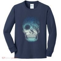 Halloween Dark Nature Forest Skull Kids Long Sleeve Shirt thumb 0