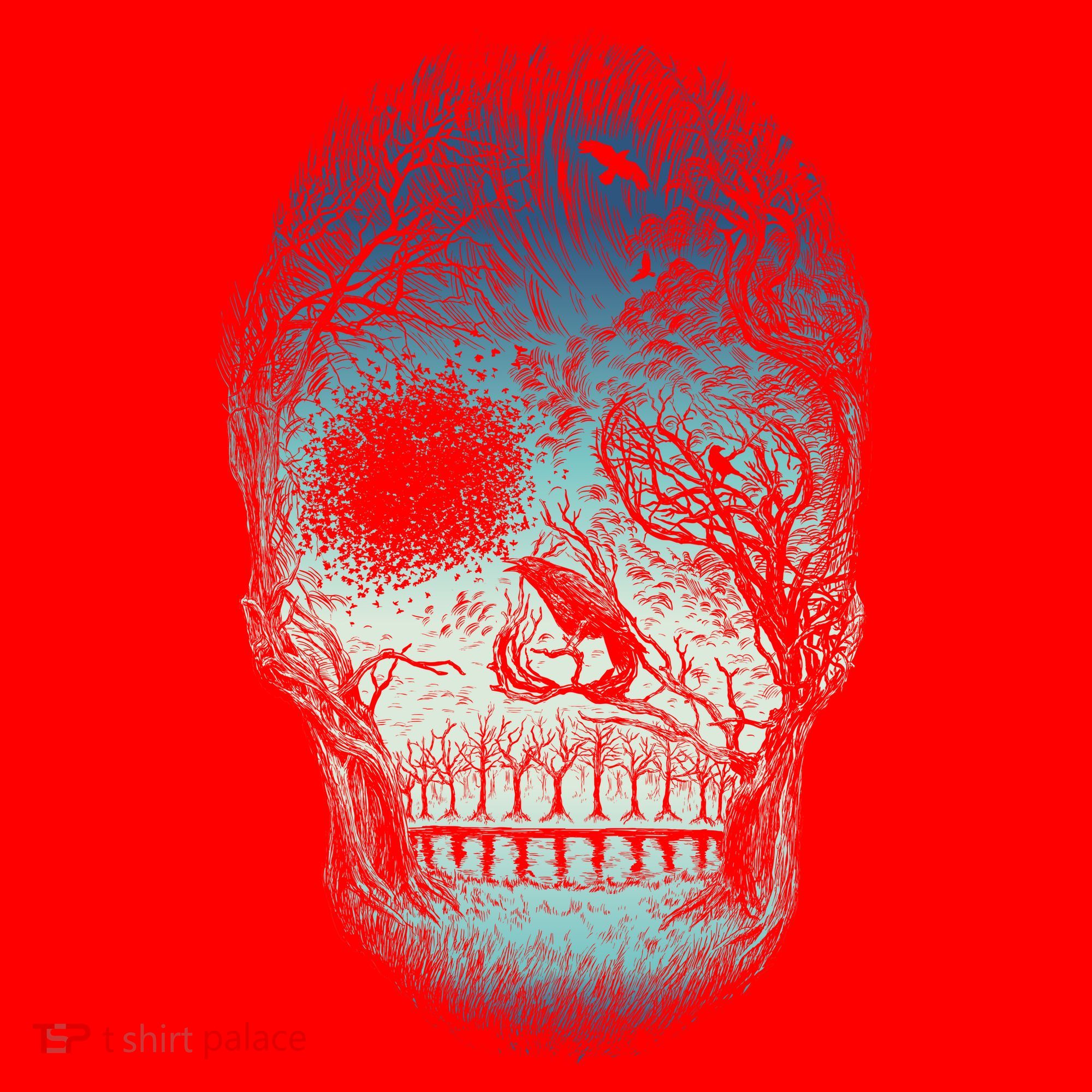 Halloween Dark Nature Forest Skull Santa Hat