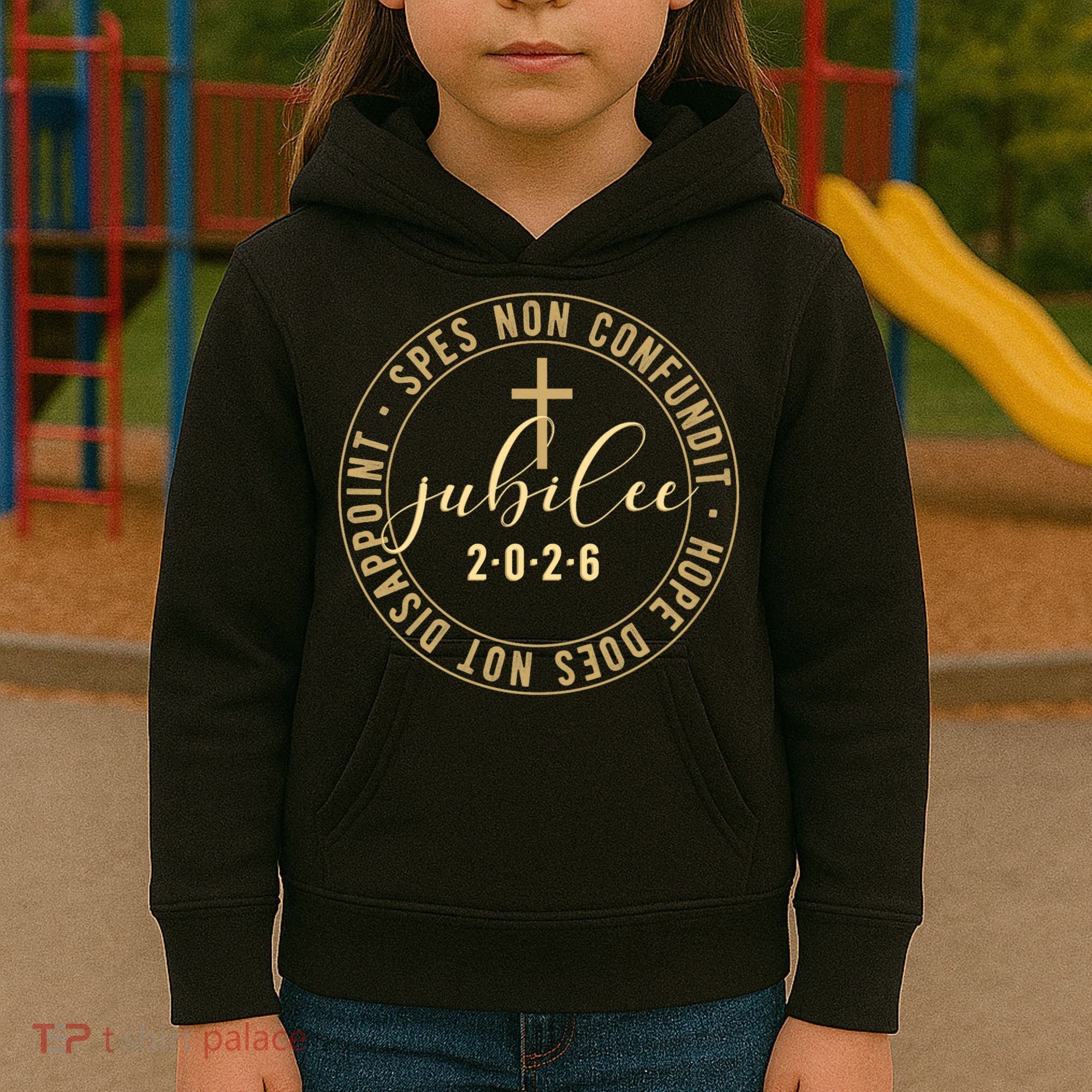 Hope Does Not Disappoint Spes Non Counfundit Jubilee 2026 Kids Hoodie