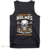 Holmes Does Not Play Well With Stupid People Tank Top thumb 0