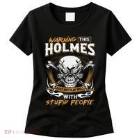 Holmes Does Not Play Well With Stupid People Women's T-Shirt thumb 0