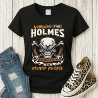 Holmes Does Not Play Well With Stupid People Women's T-Shirt thumb 3