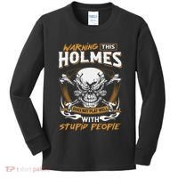 Holmes Does Not Play Well With Stupid People Kids Long Sleeve Shirt thumb 0