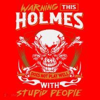 Holmes Does Not Play Well With Stupid People Santa Hat thumb 1