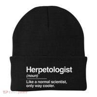 Herpetologist Definition Normal Only Cooler Scientist Gift Beanie thumb 0