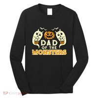 Halloween Dad Of Monsters Funny Family Costume Papa Daddy Long Sleeve Shirt thumb 0