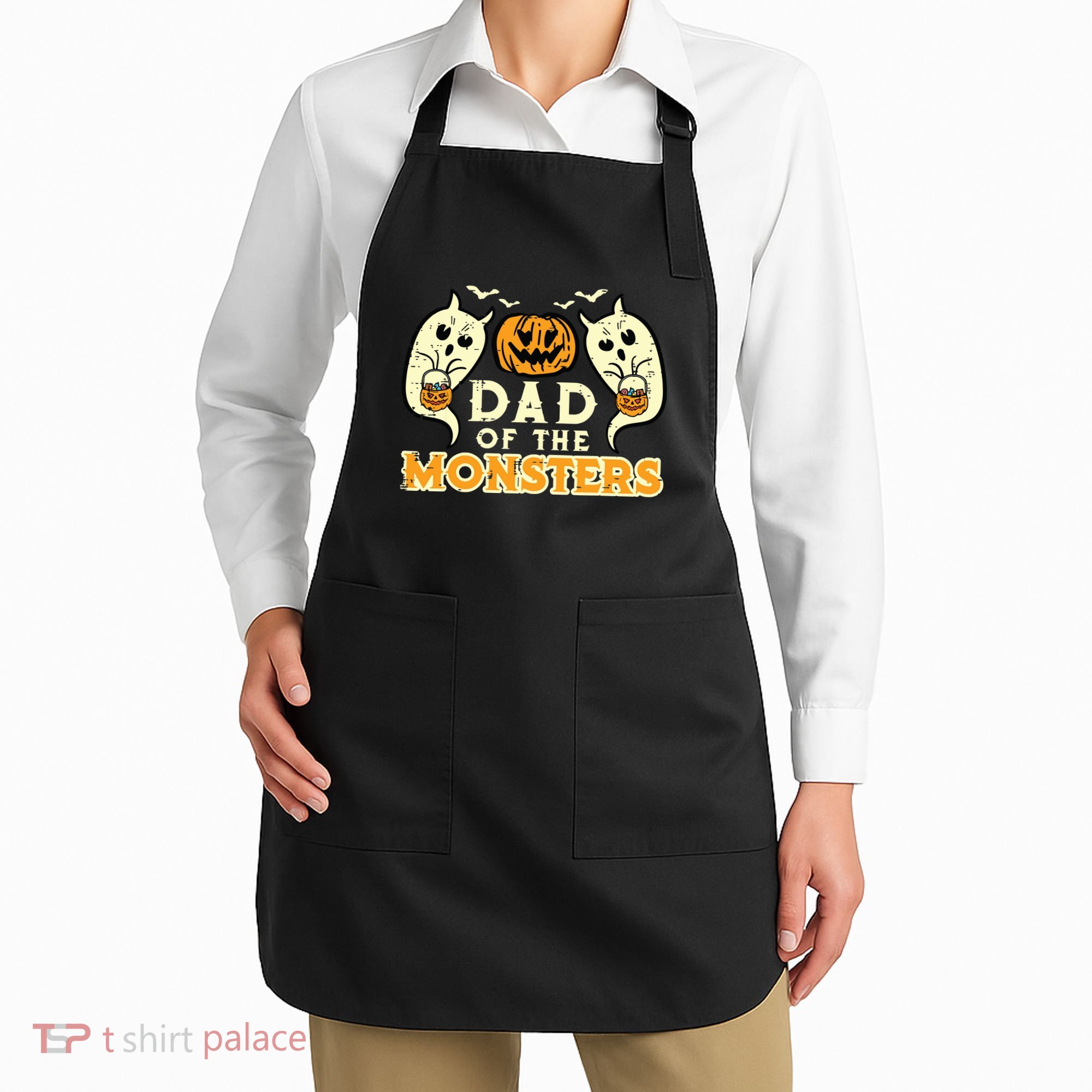 Halloween Dad Of Monsters Funny Family Costume Papa Daddy Apron