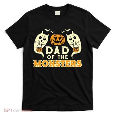 Halloween Dad Of Monsters Funny Family Costume Papa Daddy T-Shirt