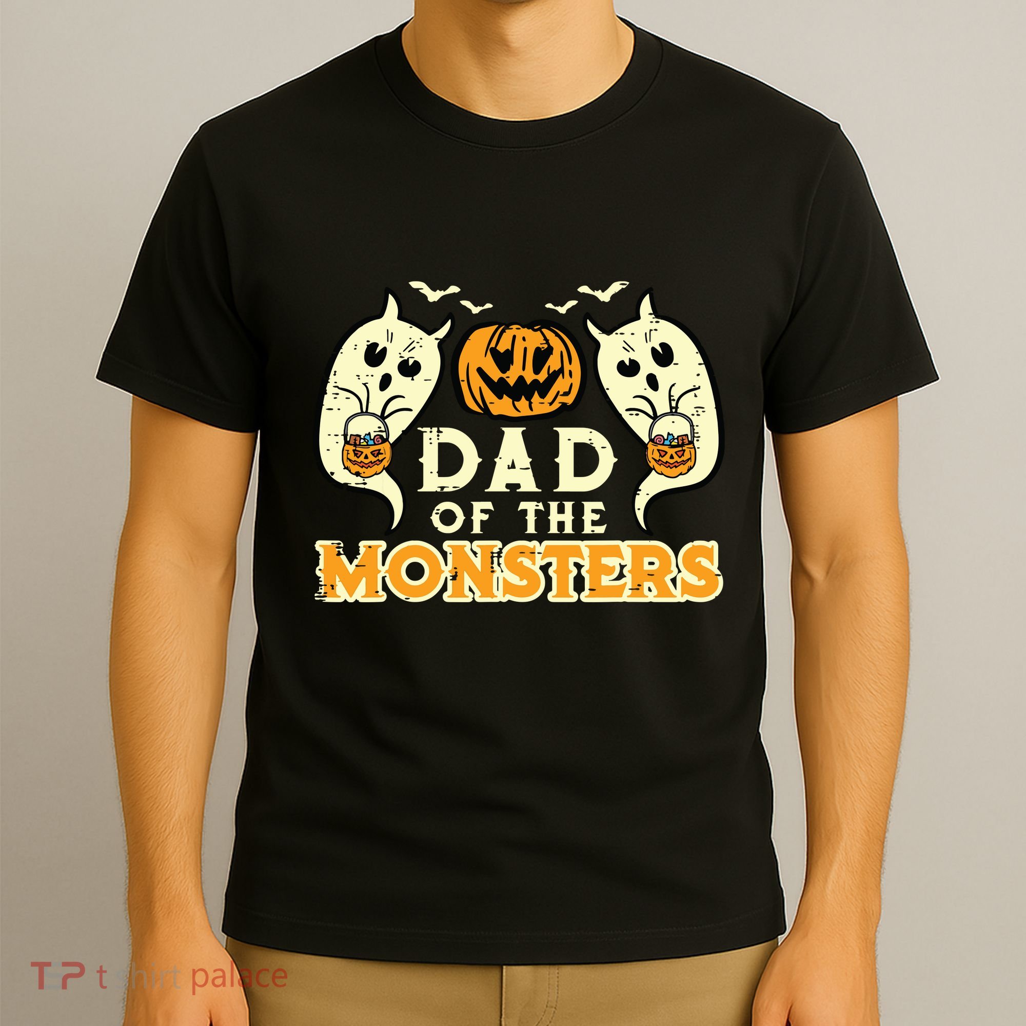 Halloween Dad Of Monsters Funny Family Costume Papa Daddy T-Shirt