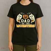 Halloween Dad Of Monsters Funny Family Costume Papa Daddy T-Shirt thumb 4