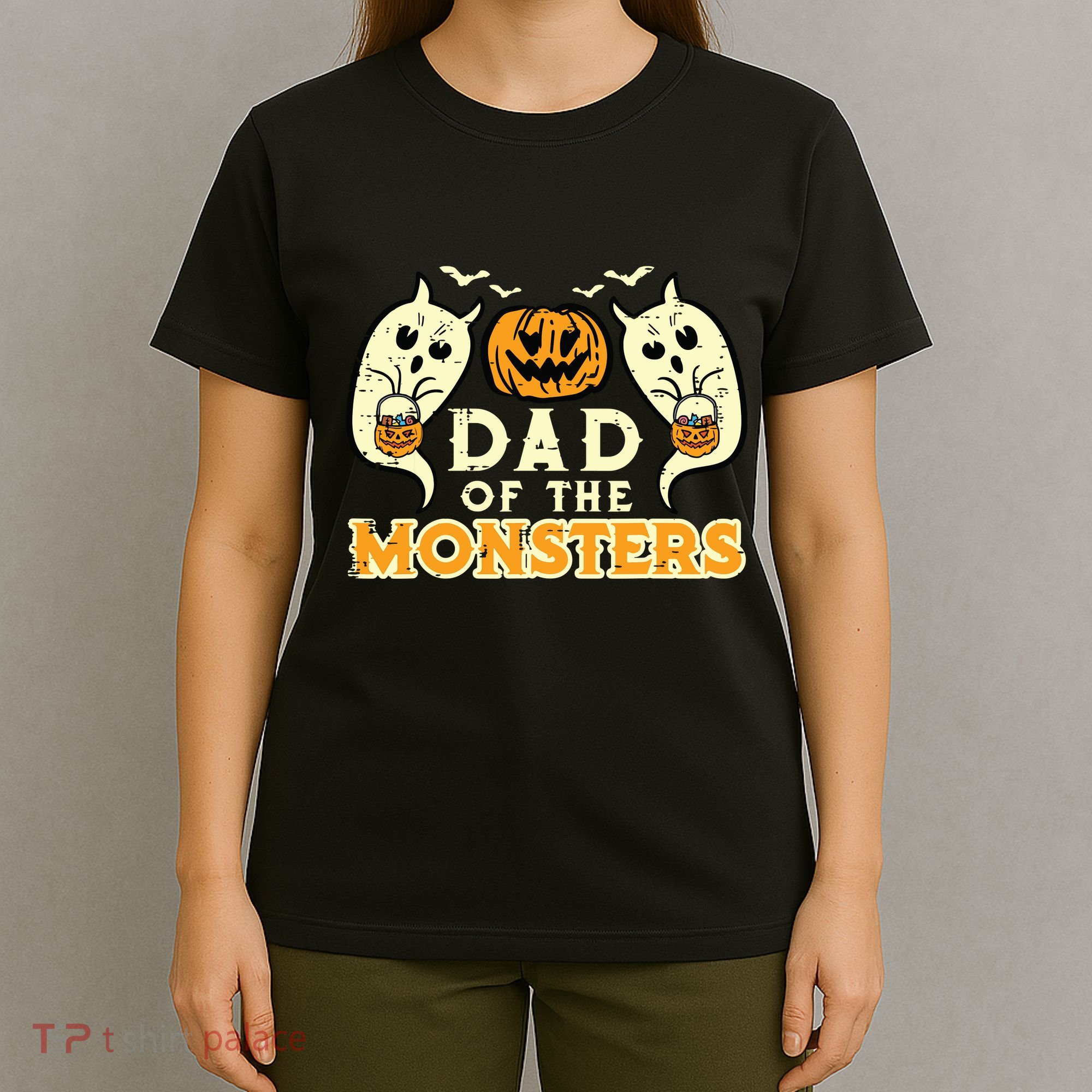 Halloween Dad Of Monsters Funny Family Costume Papa Daddy T-Shirt