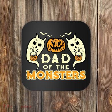 Halloween Dad Of Monsters Funny Family Costume Papa Daddy Coaster