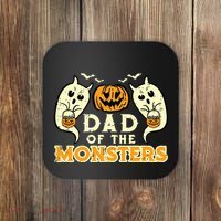 Halloween Dad Of Monsters Funny Family Costume Papa Daddy Coaster thumb 0