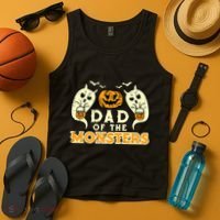 Halloween Dad Of Monsters Funny Family Costume Papa Daddy Tank Top thumb 4