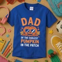 Halloween Dad Of The Coolest Pumpkin In The Patch Gift Kids T-Shirt thumb 3