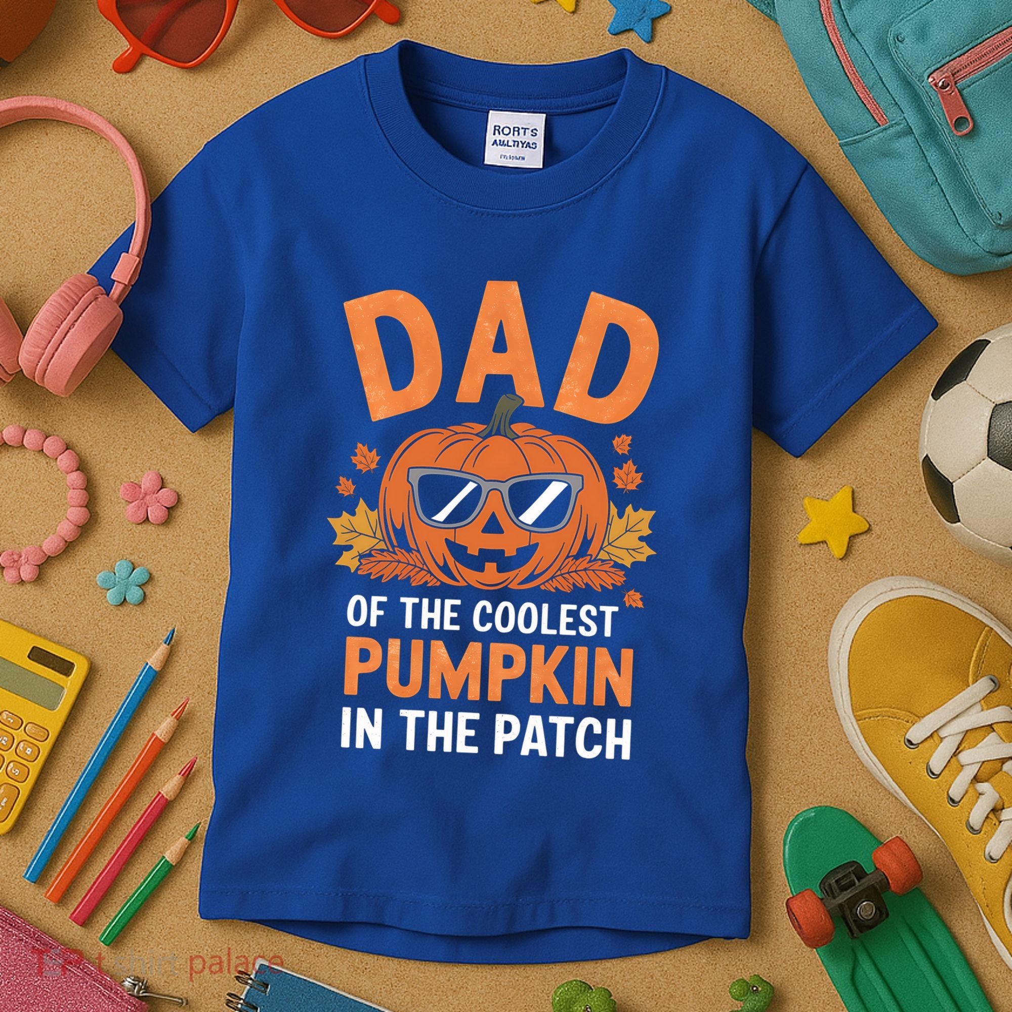 Halloween Dad Of The Coolest Pumpkin In The Patch Gift Kids T-Shirt