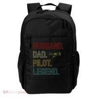 Husband Dad Pilot Legend Retro Pilot Dad Backpack thumb 0