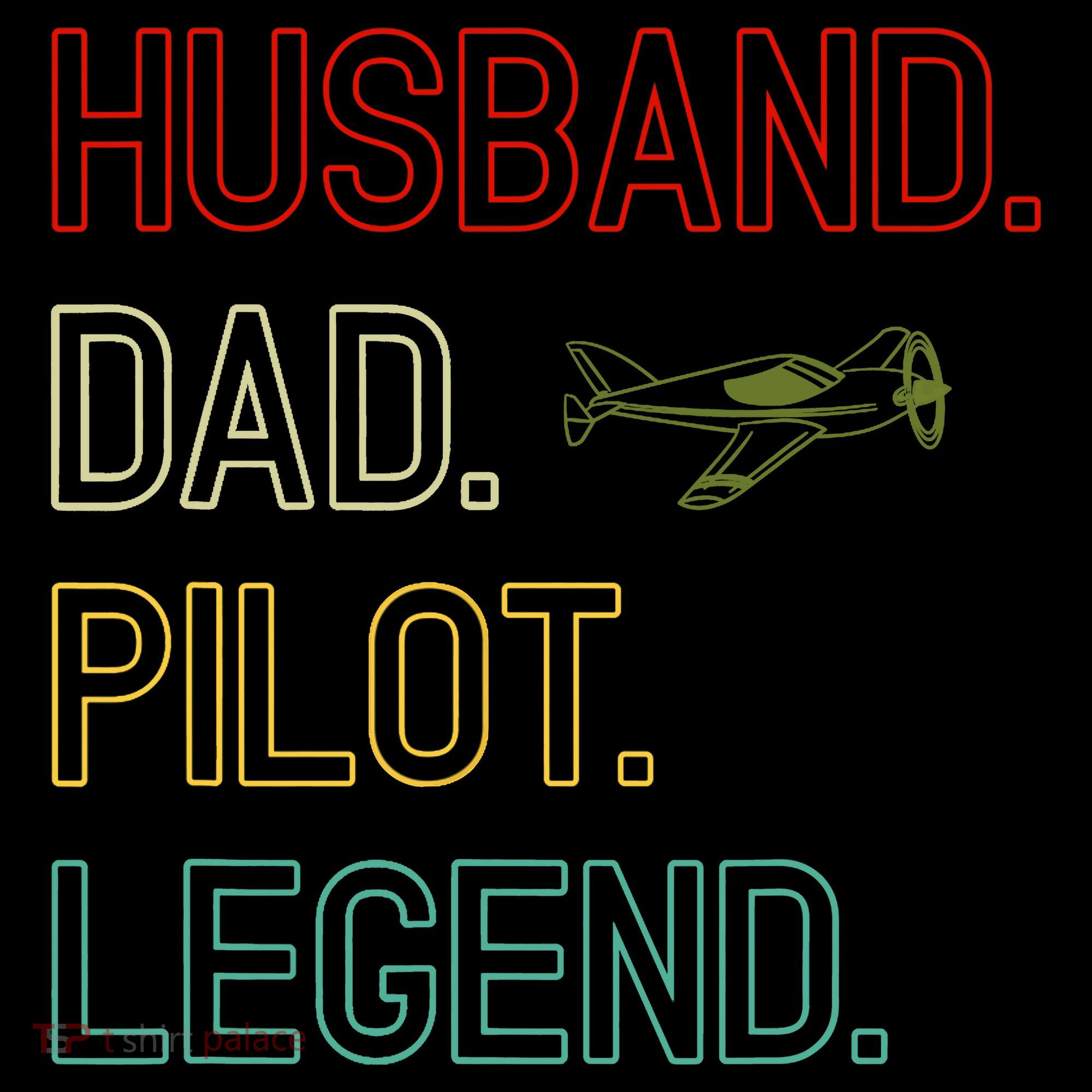 Husband Dad Pilot Legend Retro Pilot Dad Backpack