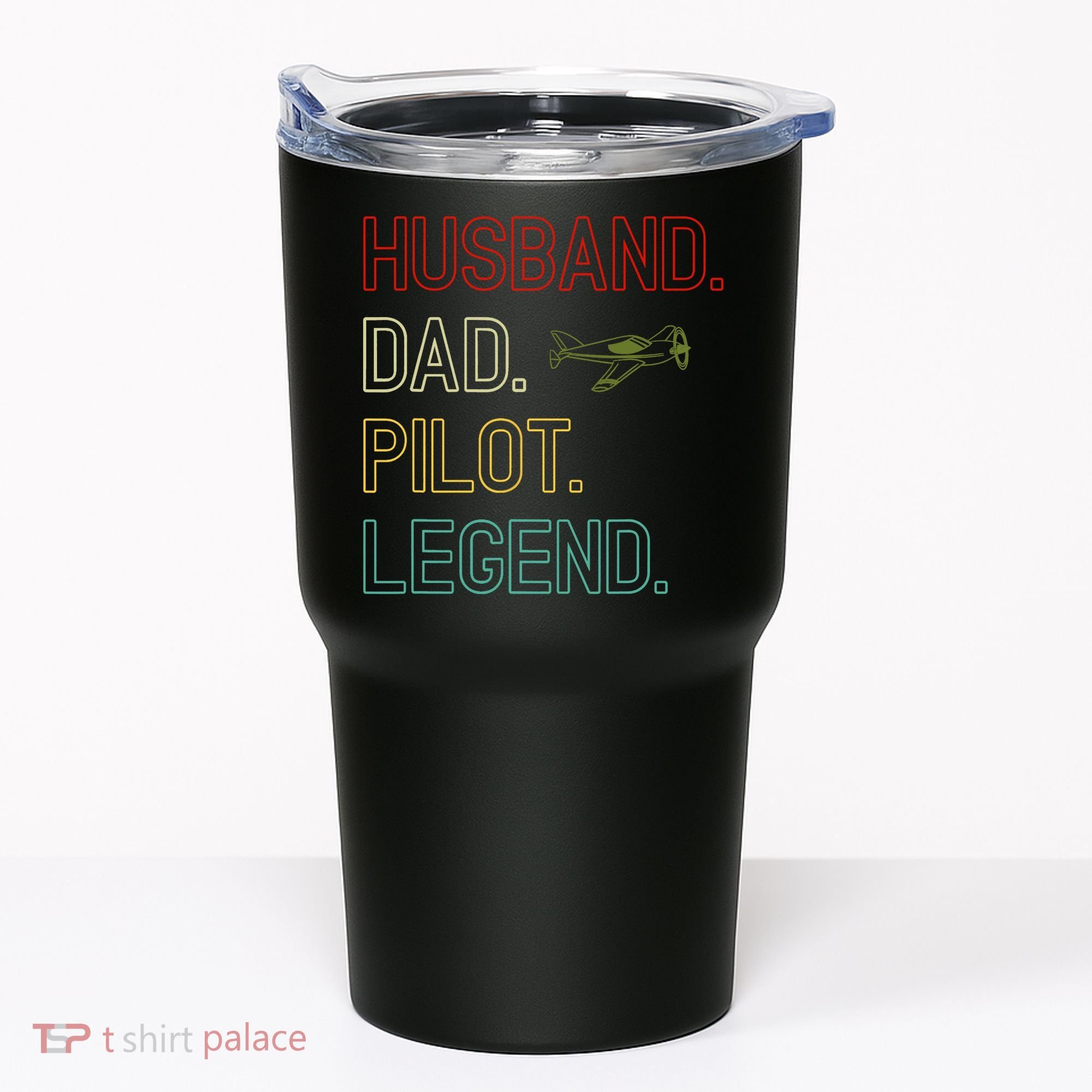Husband Dad Pilot Legend Retro Pilot Dad Tumbler