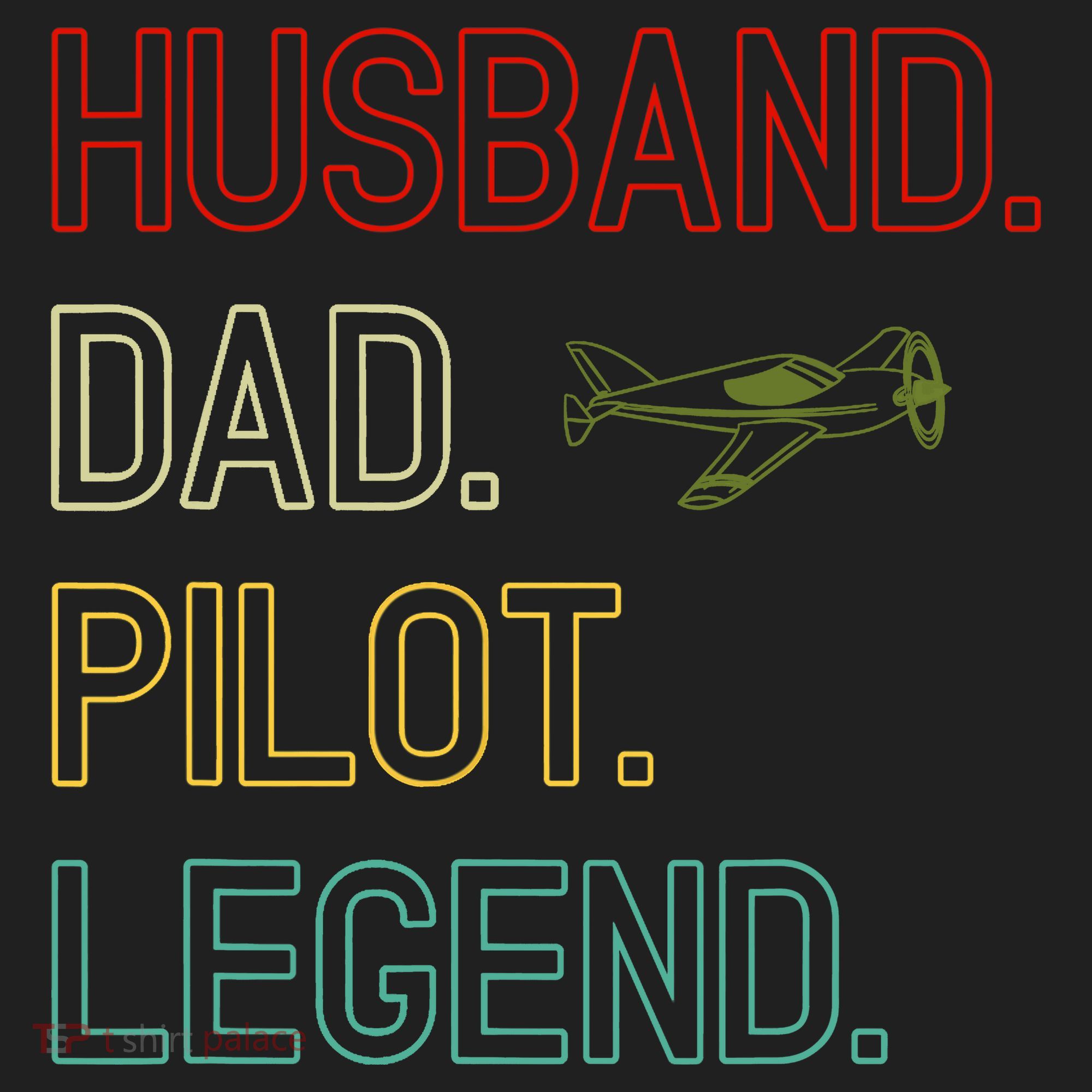 Husband Dad Pilot Legend Retro Pilot Dad Tumbler