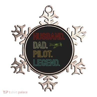 Husband Dad Pilot Legend Retro Pilot Dad Ornament