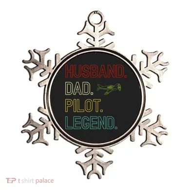 Husband Dad Pilot Legend Retro Pilot Dad Ornament