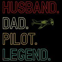 Husband Dad Pilot Legend Retro Pilot Dad Ornament thumb 1