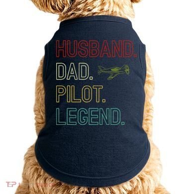 Husband Dad Pilot Legend Retro Pilot Dad Doggie Tank