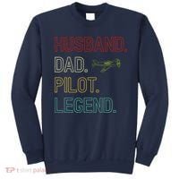 Husband Dad Pilot Legend Retro Pilot Dad Sweatshirt thumb 0