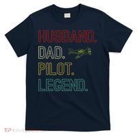 Husband Dad Pilot Legend Retro Pilot Dad T-Shirt thumb 0