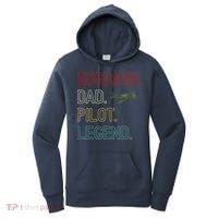 Husband Dad Pilot Legend Retro Pilot Dad Women's Hoodie thumb 0