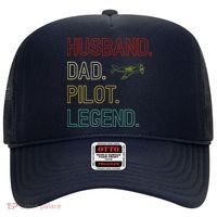Husband Dad Pilot Legend Retro Pilot Dad Hat thumb 0