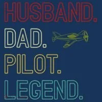 Husband Dad Pilot Legend Retro Pilot Dad Women's Long Sleeve Shirt thumb 2