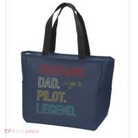 Husband Dad Pilot Legend Retro Pilot Dad Tote Bag thumb 3