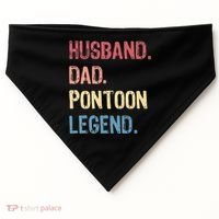 Husband Dad Pontoon Legend USA-Made Doggie Bandana thumb 0