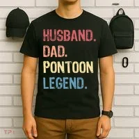 Husband Dad Pontoon Legend T-Shirt thumb 6