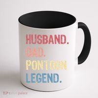 Husband Dad Pontoon Legend Coffee Mug thumb 1
