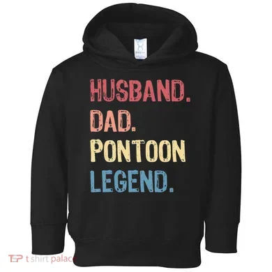 Husband Dad Pontoon Legend Toddler Hoodie