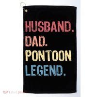 Husband Dad Pontoon Legend Golf Towel thumb 0