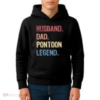 Husband Dad Pontoon Legend Kids Hoodie thumb 4