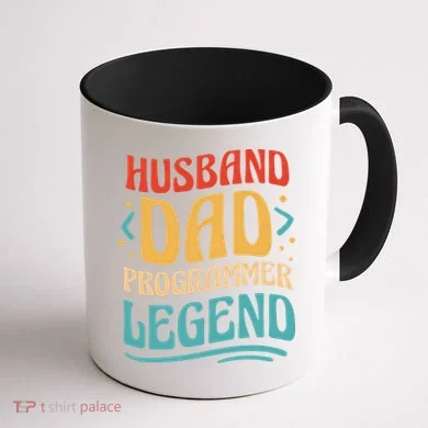 Husband Dad Programmer Legend Coffee Mug back