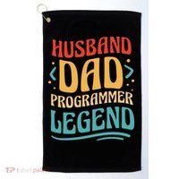 Husband Dad Programmer Legend Golf Towel thumb 0