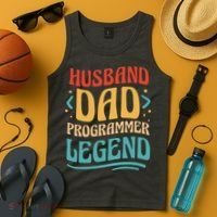 Husband Dad Programmer Legend Tank Top thumb 4
