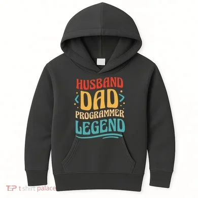 Husband Dad Programmer Legend Kids Hoodie