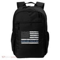 Husband Daddy Protector Hero Fathers Day American Flag Dad Cool Gift Backpack thumb 0