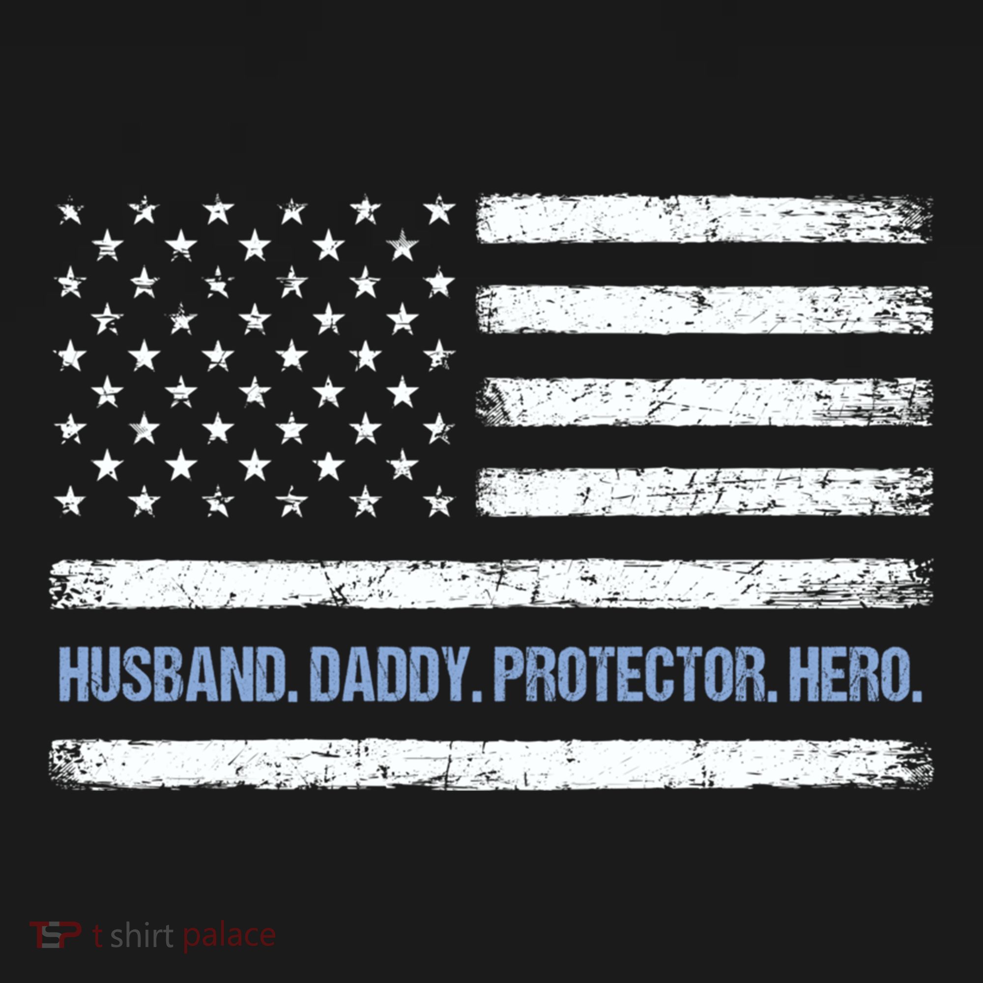 Husband Daddy Protector Hero Fathers Day American Flag Dad Cool Gift Backpack