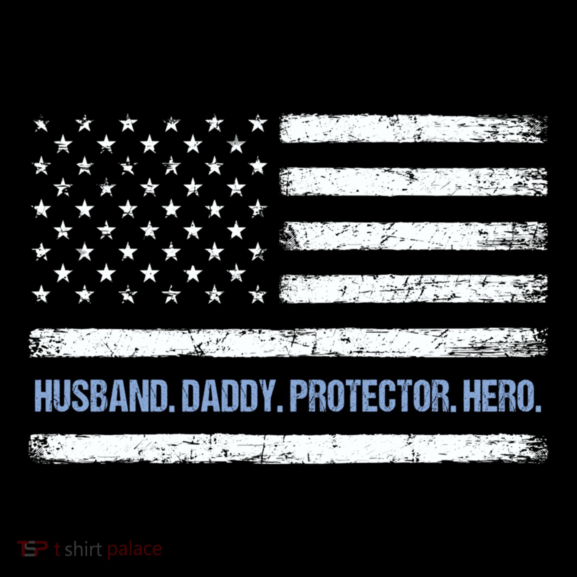 Husband Daddy Protector Hero Fathers Day American Flag Dad Cool Gift Coffee Mug