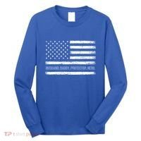 Husband Daddy Protector Hero Fathers Day American Flag Dad Cool Gift Long Sleeve Shirt thumb 0