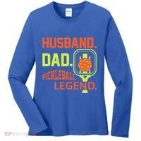 Husband Dad Pickleball Legend For Best Fathers Day Gift Women's Long Sleeve Shirt thumb 0