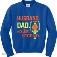 Husband Dad Pickleball Legend For Best Fathers Day Gift Kids Sweatshirt thumb 0
